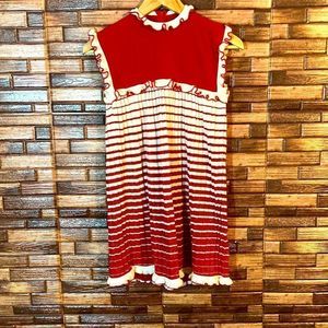 90’s Vintage Rosy Gee medium Girls Dress Red & White